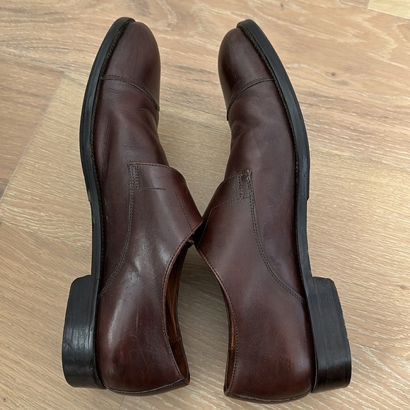 Massimo Matteo Leather Monk Strap Single Buckle Dress Shoes Brown Mens Size 10.5 - Picture 5 of 9